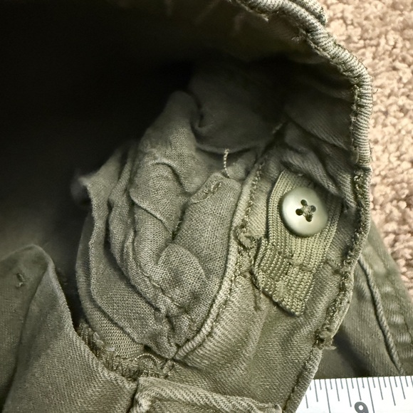 Zara Cargo Jeans Boys Size 6 Olive Green Skinny Stretch Adjustable Waist Pant - Picture 7 of 9